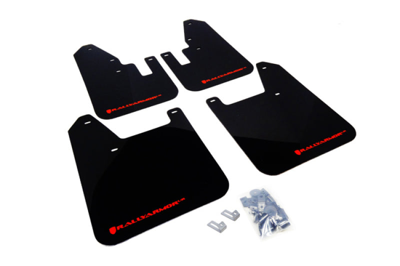 Rally Armor 1998-2002 Subaru Forester UR Black Mud Flap w/ Red Logo MF13-UR-BLK/RD