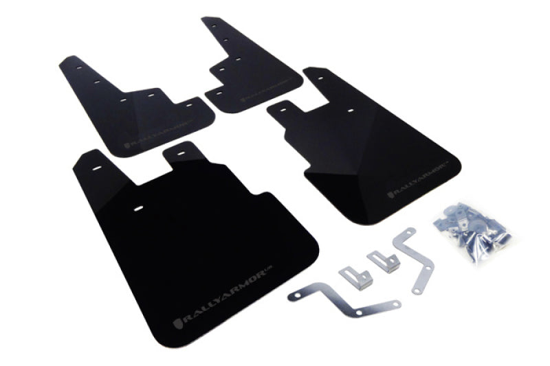 Rally Armor 14+ Subaru Forester Black Mud Flap w/ Grey Logo MF28-UR-BLK/GRY