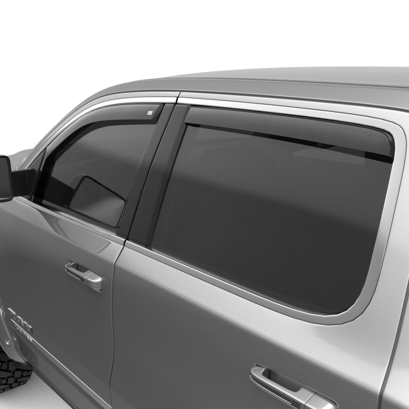 EGR 2019 Dodge Ram 1500 Crew Cab SlimLine In-Channel Window Visors Set of 4 - Dark Smoke 572951