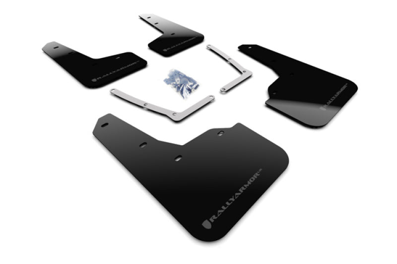 Rally Armor 16-19 Honda Civic Si UR Black Mud Flap w/ Dark Grey Logo MF50-UR-BLK/DGRY