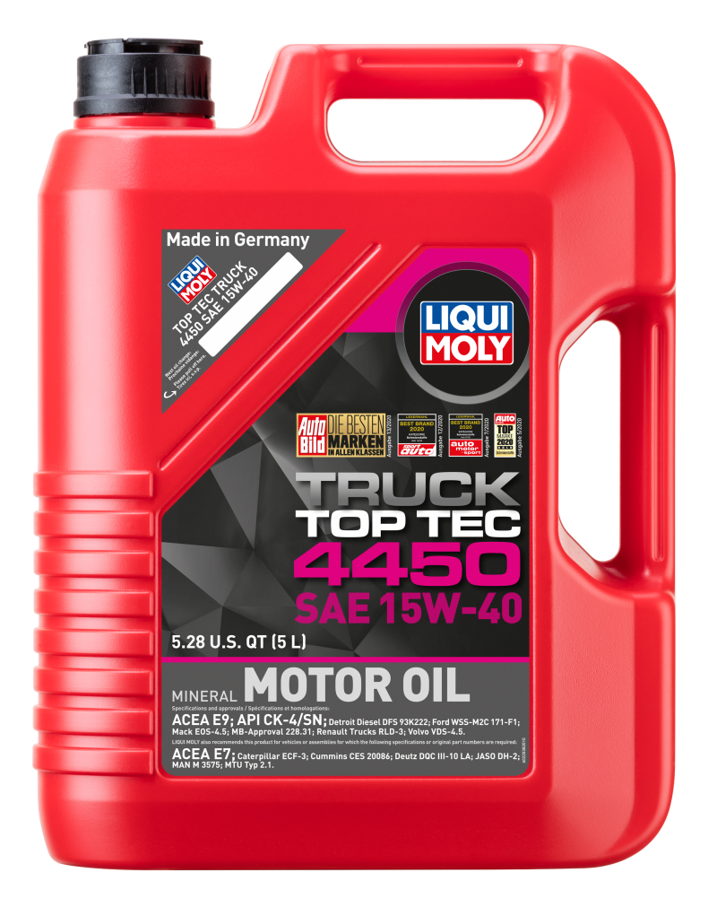LIQUI MOLY 5L Top Tec Truck 4450 Motor Oil SAE 15W40 22038