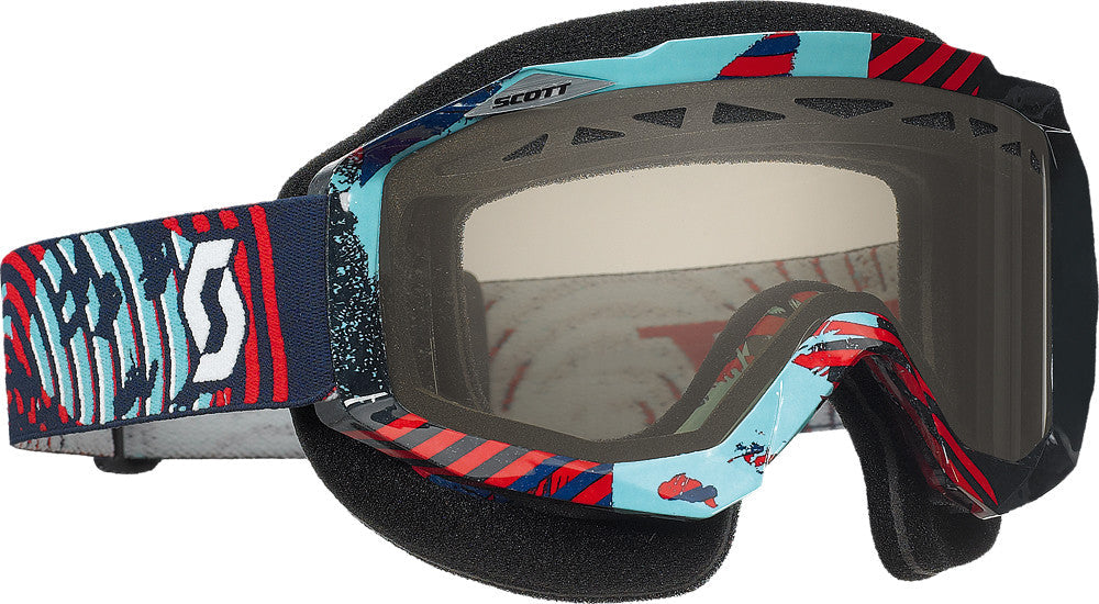 SCOTT Hustle Sno-X Goggle Vinyl Blue/Red W/Acs Rose Lens 217784-3610108