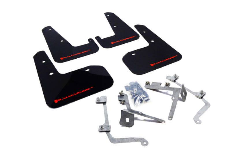 Rally Armor 11-14 Subaru WRX/STI (Sedan Only) Black UR Mud Flap w/ Red Logo MF19-UR-BLK/RD