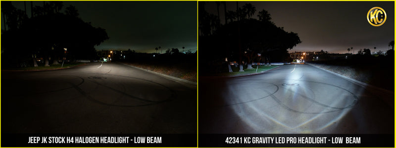 KC HiLiTES 07-18 Jeep JK (Not for Rubicon/Sahara) 7in. Gravity LED Pro DOT Headlight (Pair Pack Sys) 42341