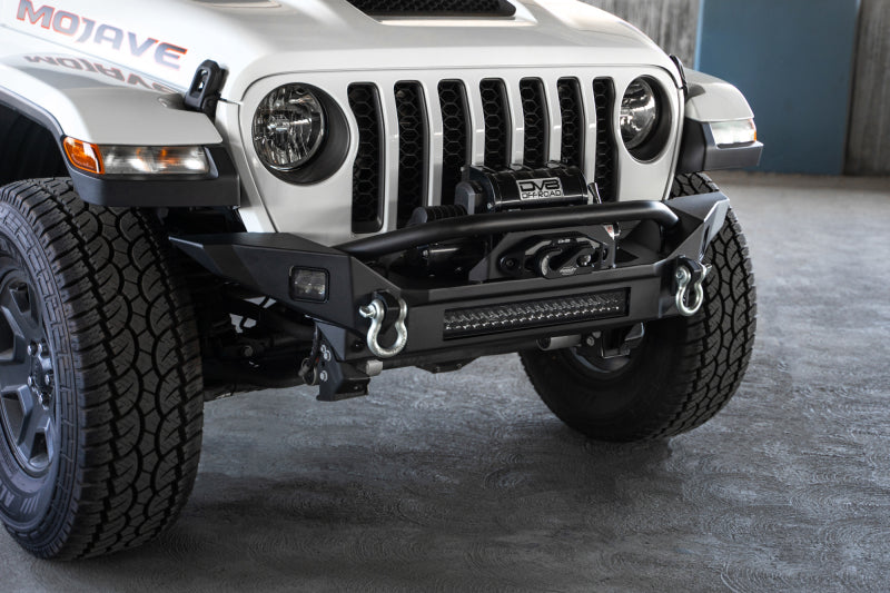 DV8 Offroad 18-23 Jeep Wrangler JL / 20-23 Jeep Gladiator JT FS-7 Mid-Width Winch Front Bumper FBJL-07