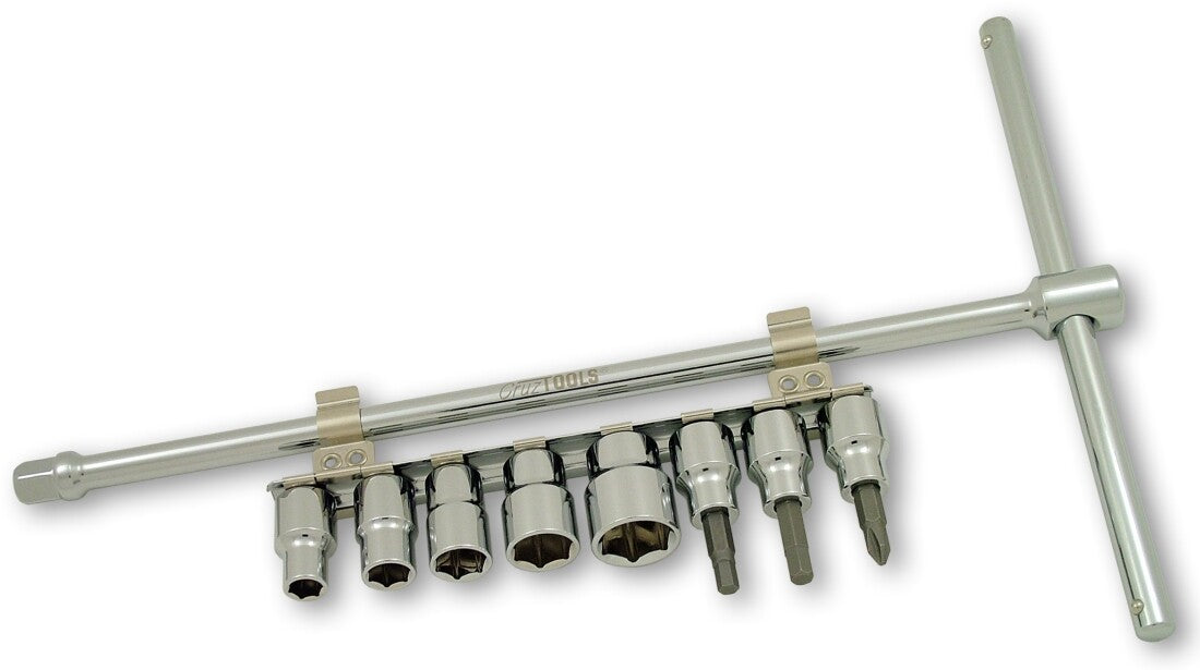 CRUZ TOOLS Sliding T-Driver W/Socket Set TSDS38