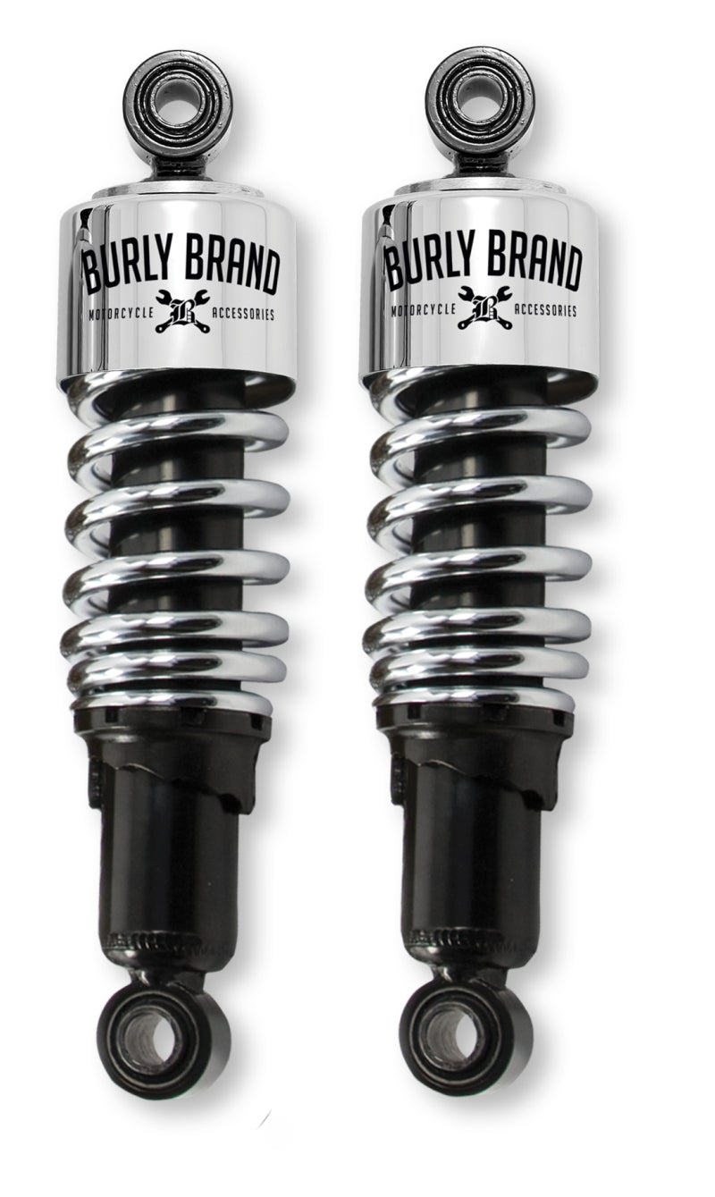 Burly Brand XL Shocks 10.5in - Chrome B28-1200