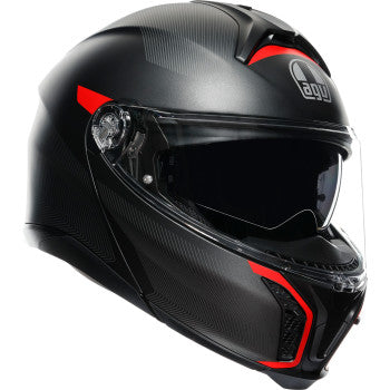 AGV Tourmodular Helmet - Frequency - Matte Gunmetal/Red - 2XL 211251F2OY00516