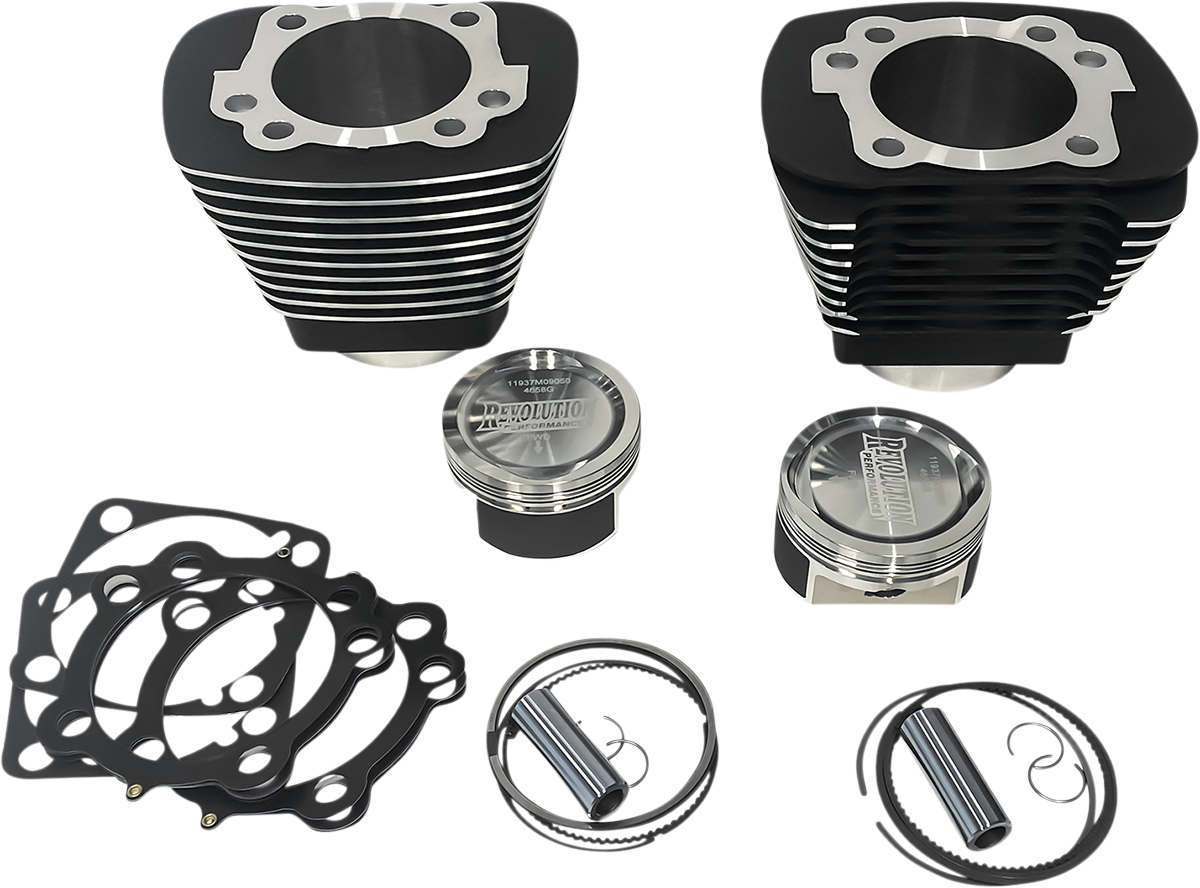 REVOLUTION PERFORMANCE, LLC Cylinder Kit - 1250 cc - Black with Highlighted Fins RP201-414W