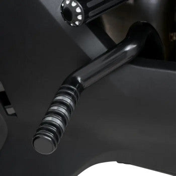 SHOW CHROME Adjustable Highway Peg - Satin Black with Contrast Cut - Can-Am 41-422