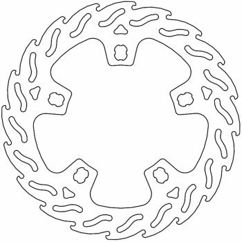 MOTO-MASTER Brake Rotor - Front - Flame 110762-PU