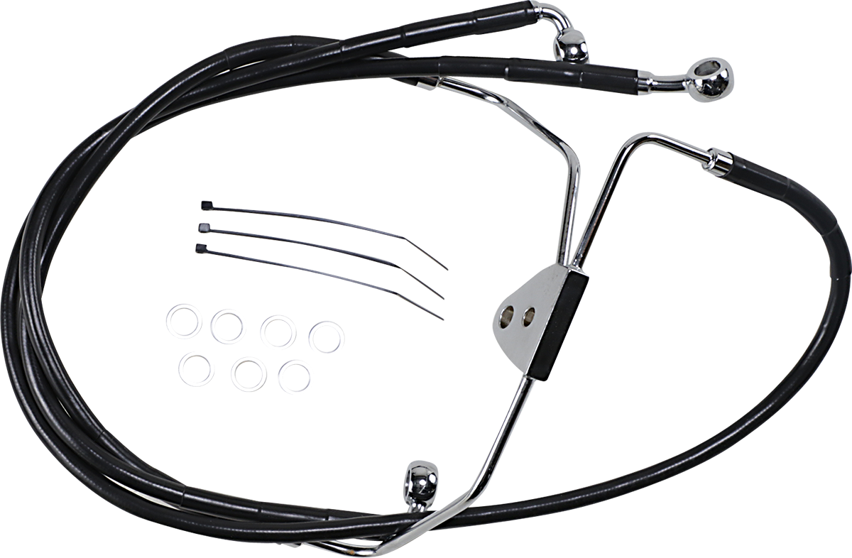 DRAG SPECIALTIES Línea de freno - Delantero - Negro - +8" 620085-8BLK