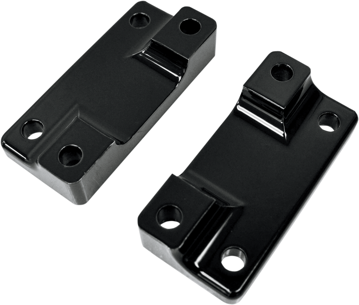 DRAG SPECIALTIES Adaptadores de guardabarros a horquilla - Negro brillante 1410-0064