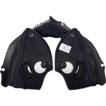 Almohadillas para mejillas AGV Pista GP RR - Negro/Rojo - MS 20KIT60301001MS