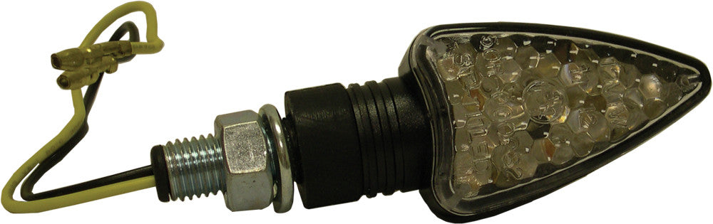 DMP Short Arrow 8 Led Marker Lights Black W/Clear Lens 900-0030
