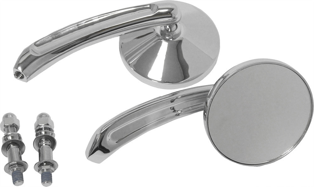 HARDDRIVE Mirrors Chrome Round Chrome 18-128