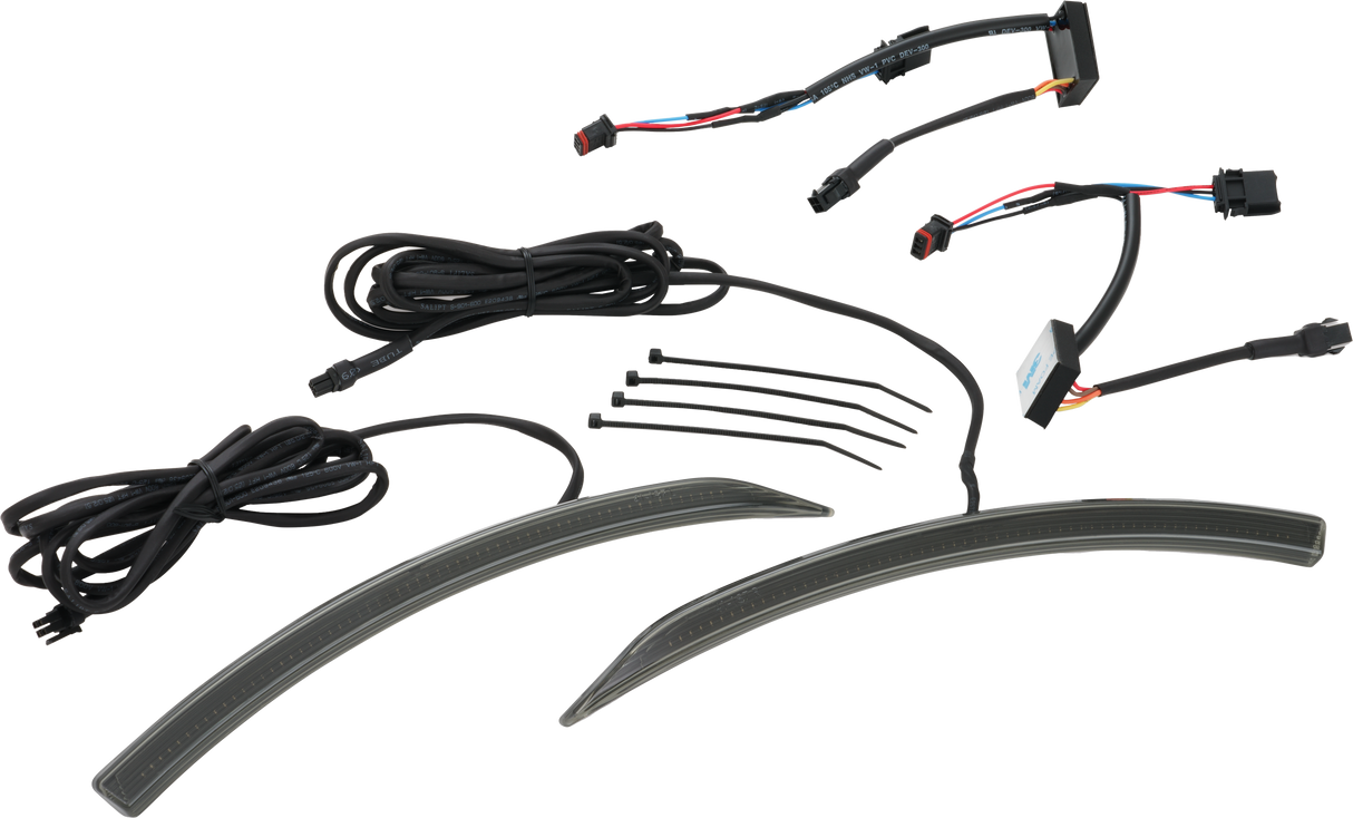 SHOW CHROME (new) Slayer Front Fender Led Light Smoke Lens Can 41-187ABK