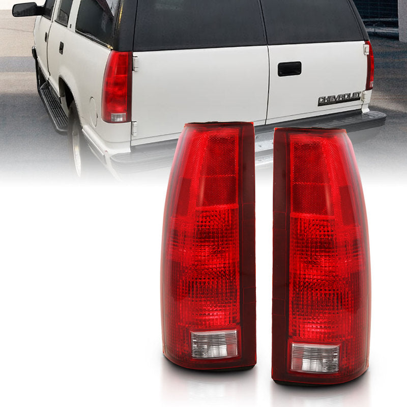 ANZO 1988-1999 Chevy C1500 Taillight Red/Clear Lens w/ Circuit Board(OE Replacement) 311300