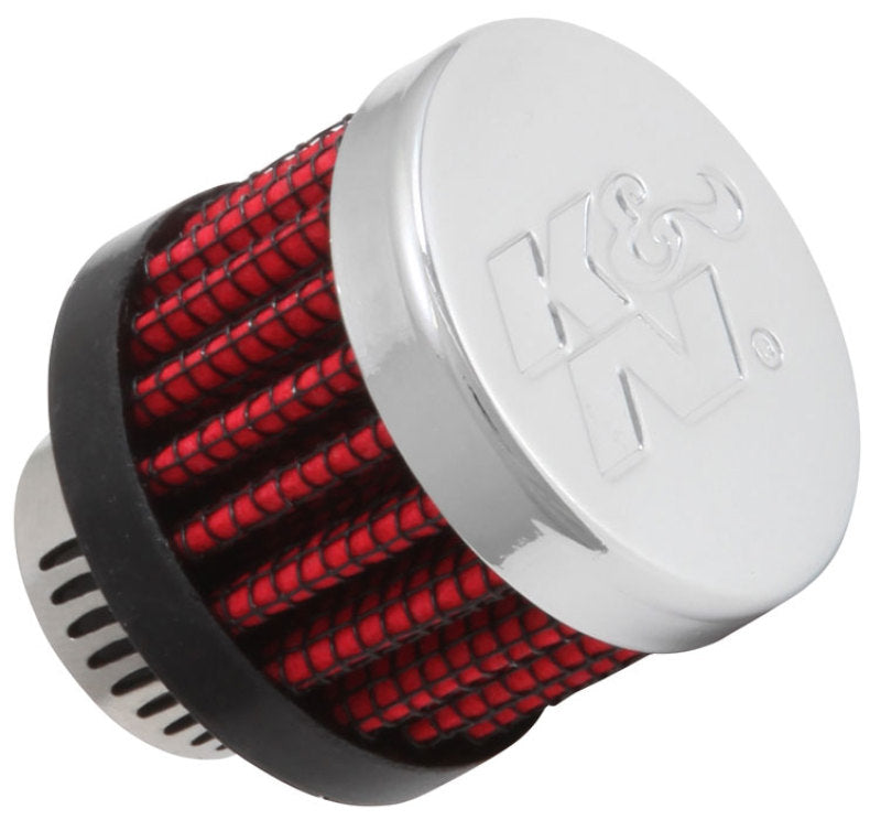 K&N Rubber Base Crankcase Vent Filter - 0.55in Flange ID 1.375in OD 1.125in Height 62-2480