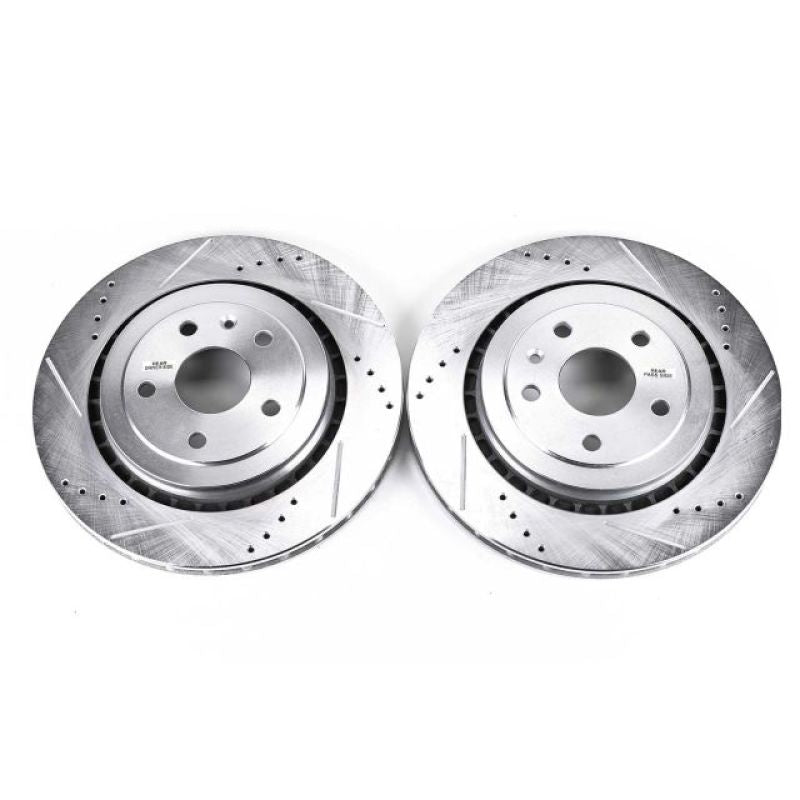 Power Stop 16-18 Cadillac ATS Rear Evolution Drilled & Slotted Rotors - Pair AR82184XPR