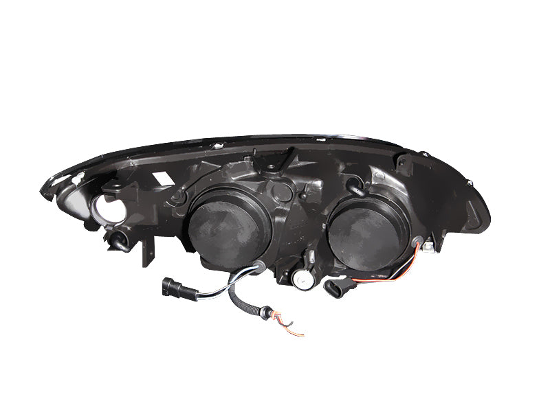 ANZO 2004-2005 Honda Civic Projector Headlights w/ Halo Black 121059