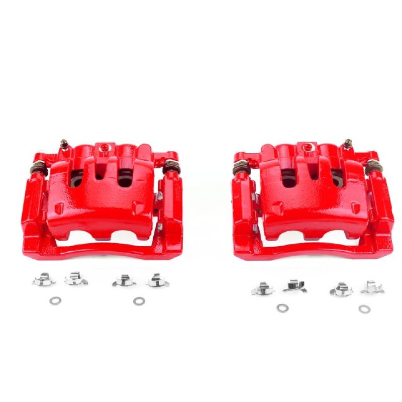 Power Stop 08-12 Ford F-250 Super Duty Rear Red Calipers w/Brackets - Pair S5076