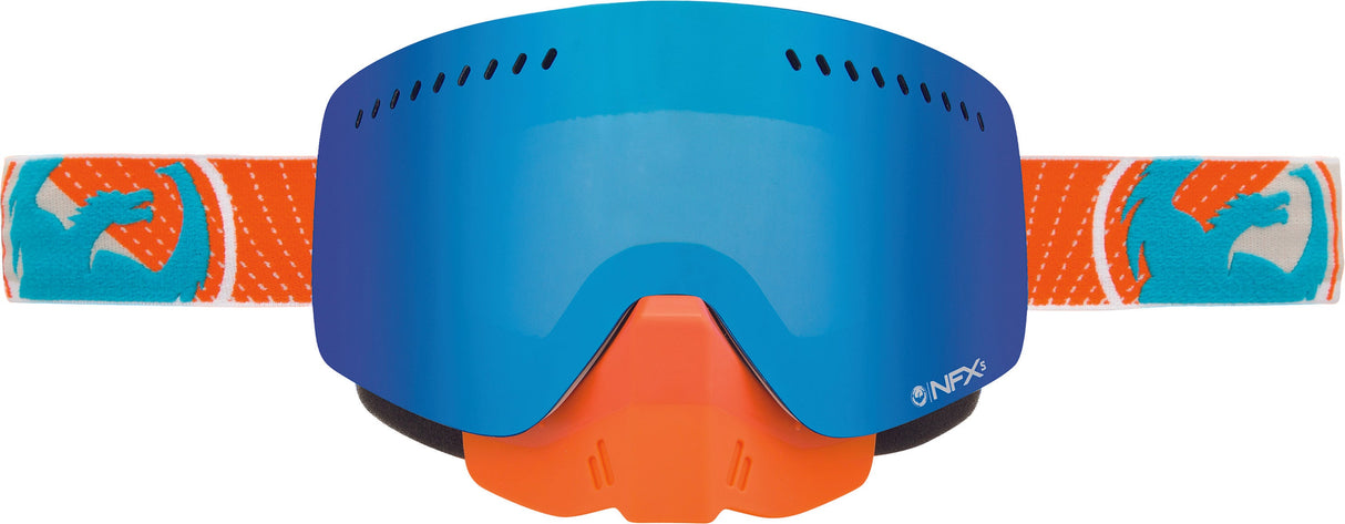 DRAGON Nfxs Snow Goggle Vert W/Blue Steel Lens 722-1909