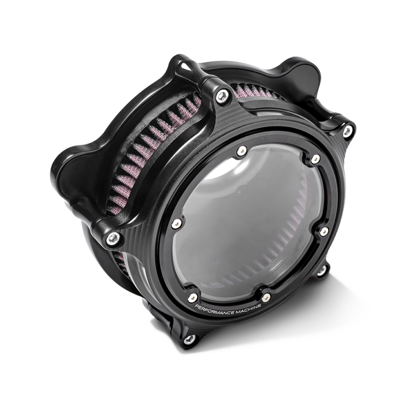 Performance Machine Vision Air Cleaner W/Bezel - Black Ops 0206-2157-SMB