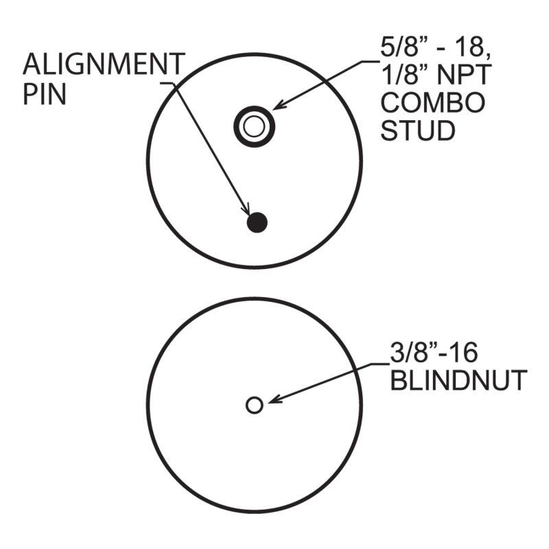 Firestone Ride-Rite Replacement Bellow 268C 5/8CF 1/2PIN BN (W217606766) 6766