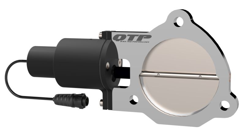 QTP 3.5in Bolt-On QTEC Electric Cutout Valve - Single QTEC35