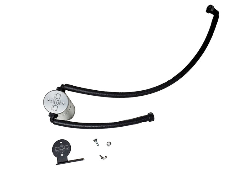 J&L 20-23 Chevrolet Corvette 6.2L LT2 Targa Top Passenger Side Oil Separator 3.0 - Clear Anodize 3088P-C