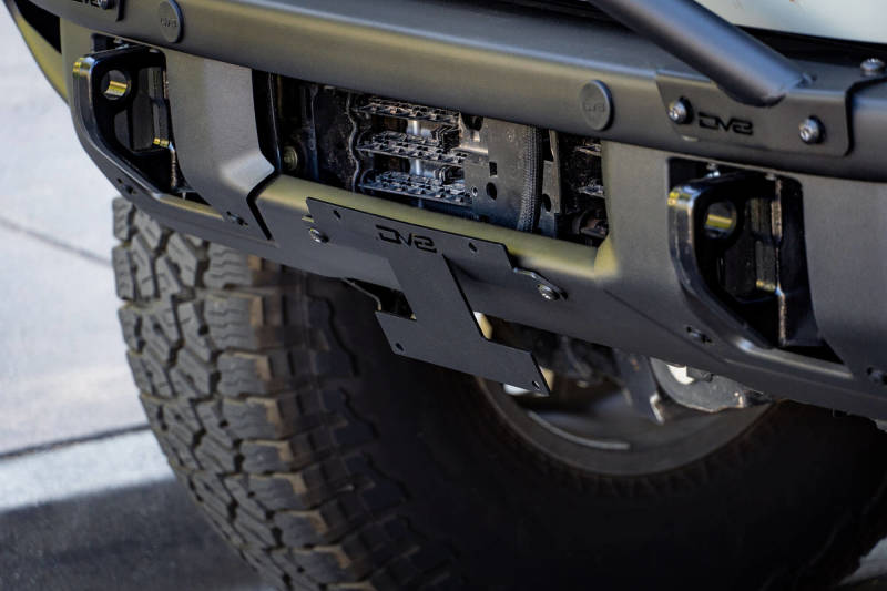 DV8 Offroad 21-22 Ford Bronco Factory Front Bumper Licence Relocation Bracket - Front LPBR-01