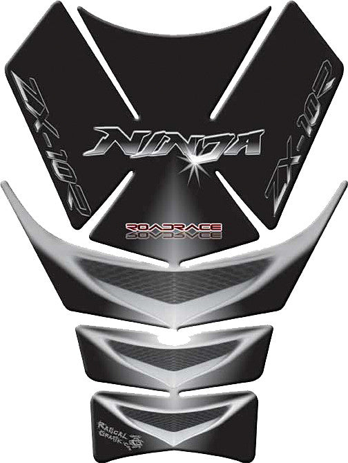 RASCAL GRAFIK Tank Pad Kaw Zx10r '06-07 Blk/Grey RA36043