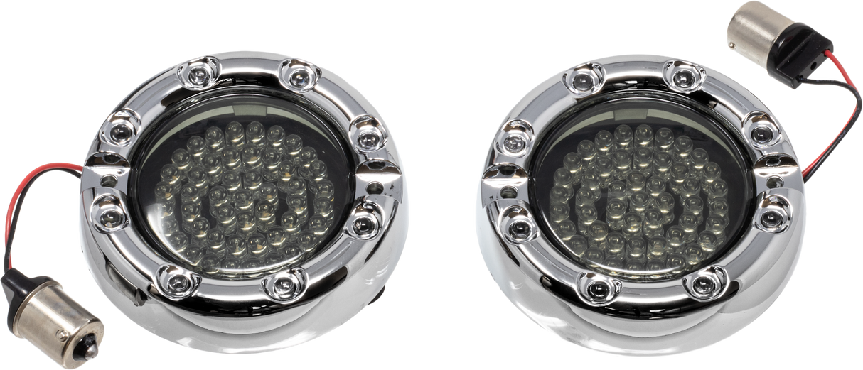 LETRIC LIGHTING COPrem Bezel Led Insert 1156 Red ChromeLLC-FLHC-6R