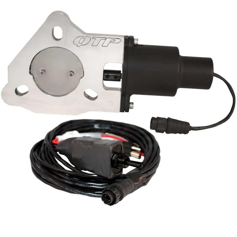 QTP 2.25in Bolt-On QTEC Electric Cutout Valve - Single QTEC225