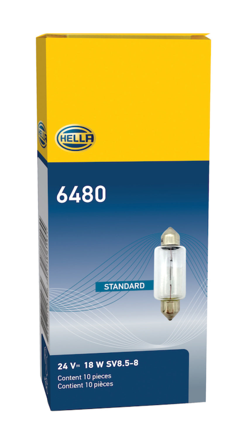 Hella Bulb 6480 24V 18W SV8.5-8 T4.625 15x43mm LA6480
