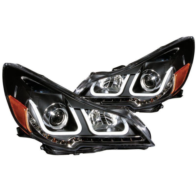 ANZO 2010-2014 Subaru Outback Projector Headlights w/ U-Bar Black 111285