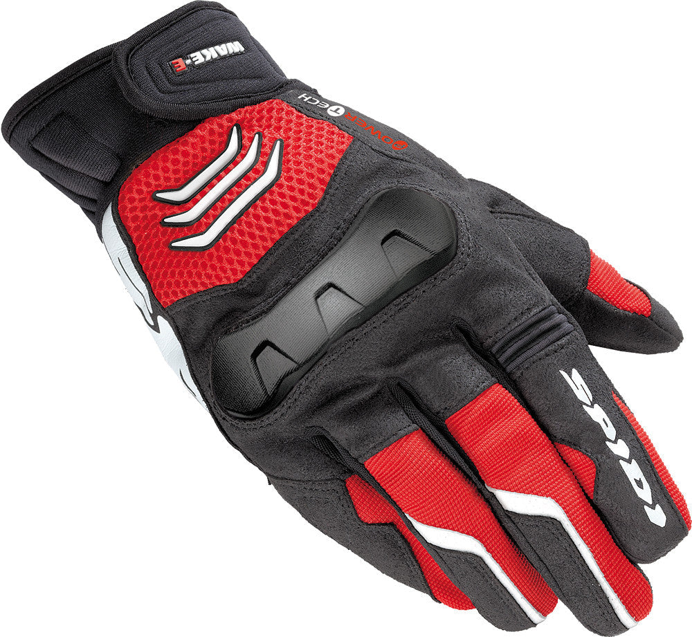 SPIDI Wake-E Tex Gloves Black/Red 2x B43-021-2X