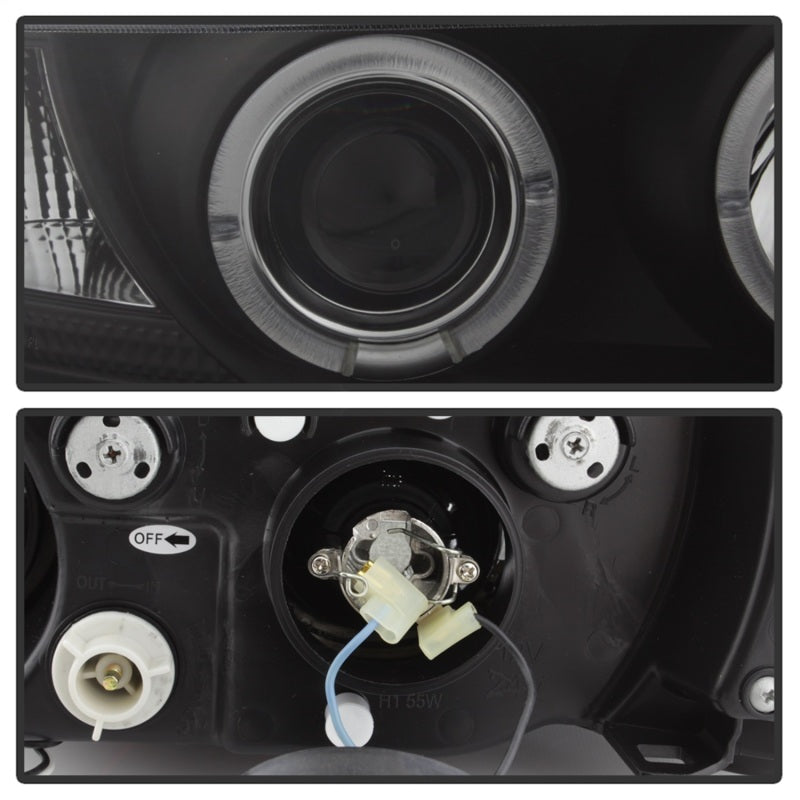 Spyder BMW Z3 96-02 Projector Headlights LED Halo Black High H1 Low H1 PRO-YD-BMWZ396-HL-BK 5009081