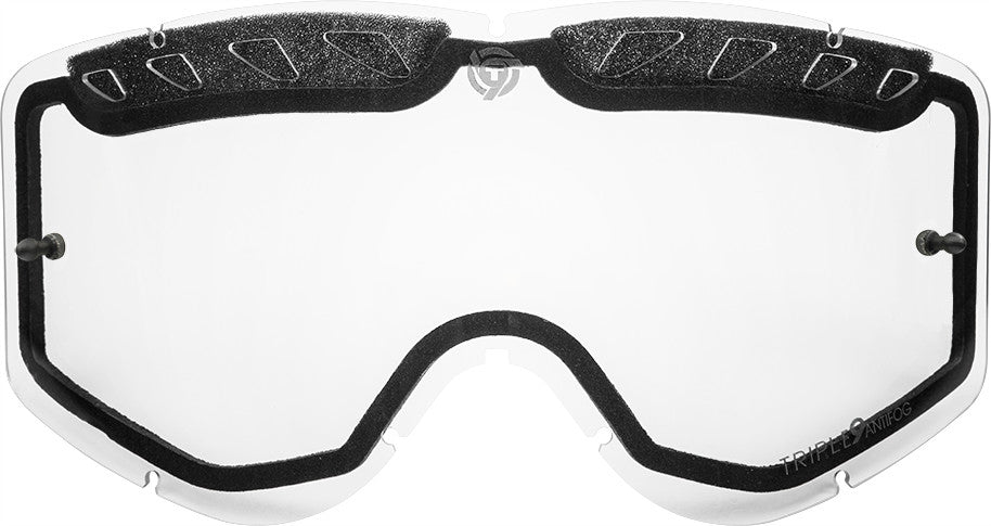 TRIPLE 9 T-9 Dual Lens Clear W/T.O. S/M SKG-27 W/TO POSTS CL