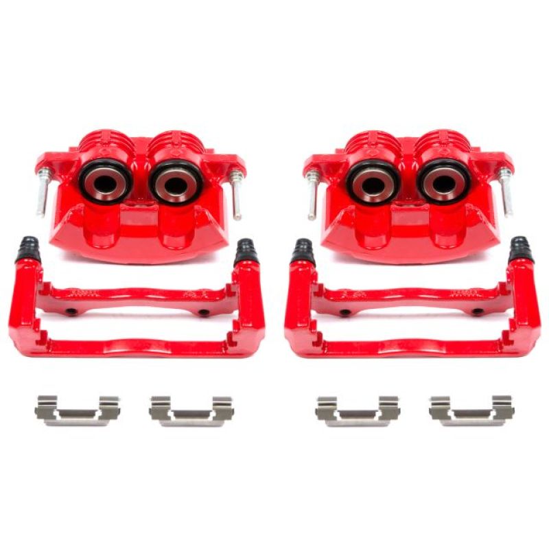 Power Stop 98-02 Chevrolet Camaro Front Red Calipers w/Brackets - Pair S4692