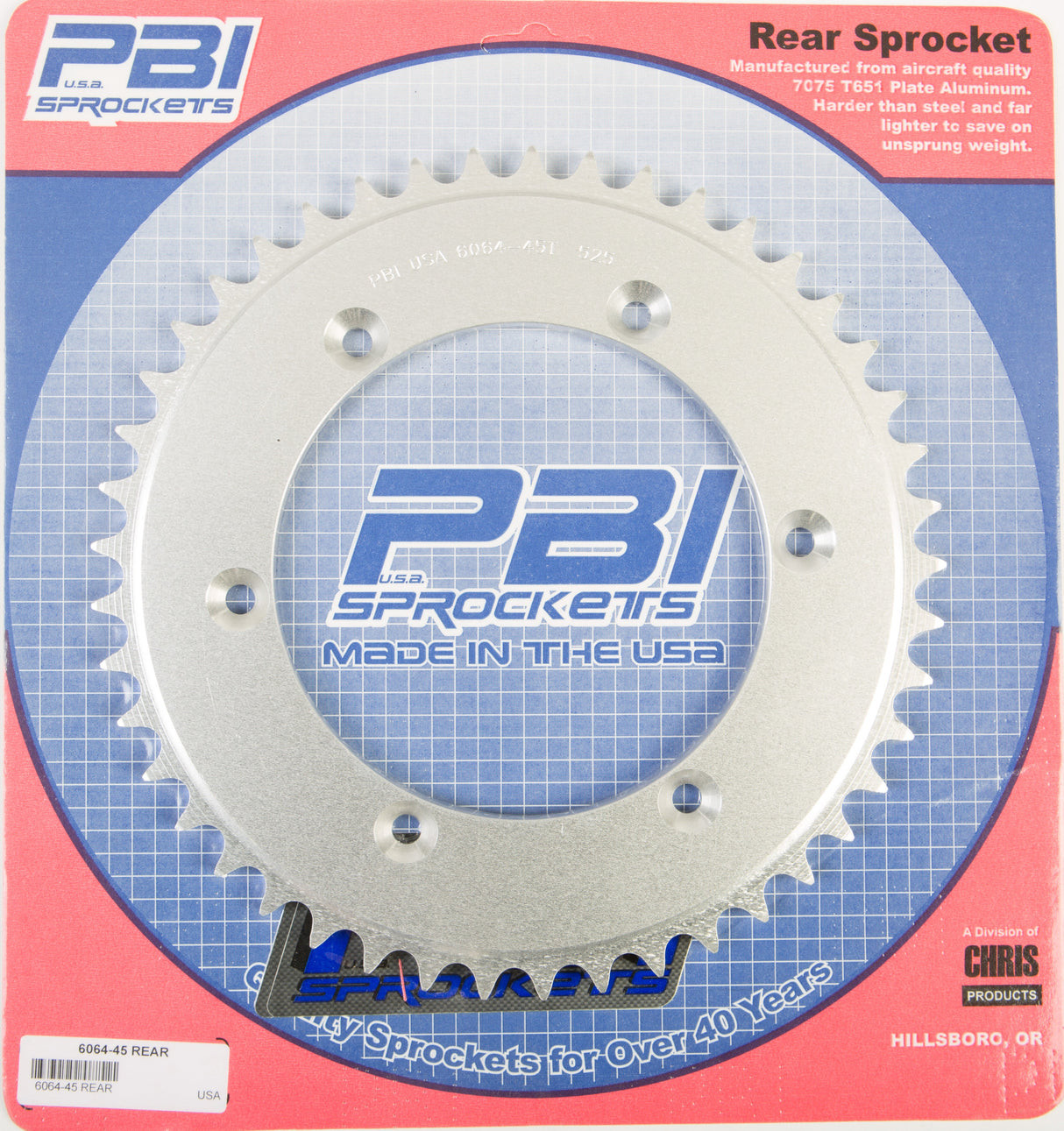 PBIRear Sprocket Aluminum 45t-525 Suz6064-45-4