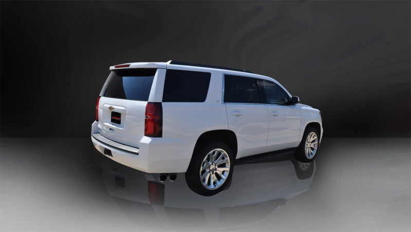 Corsa Cat Back Exhaust, Sport, 3in, Single Side Twin Polished 4in Tips, 2015 Chevy Tahoe/GMC Yukon 14859