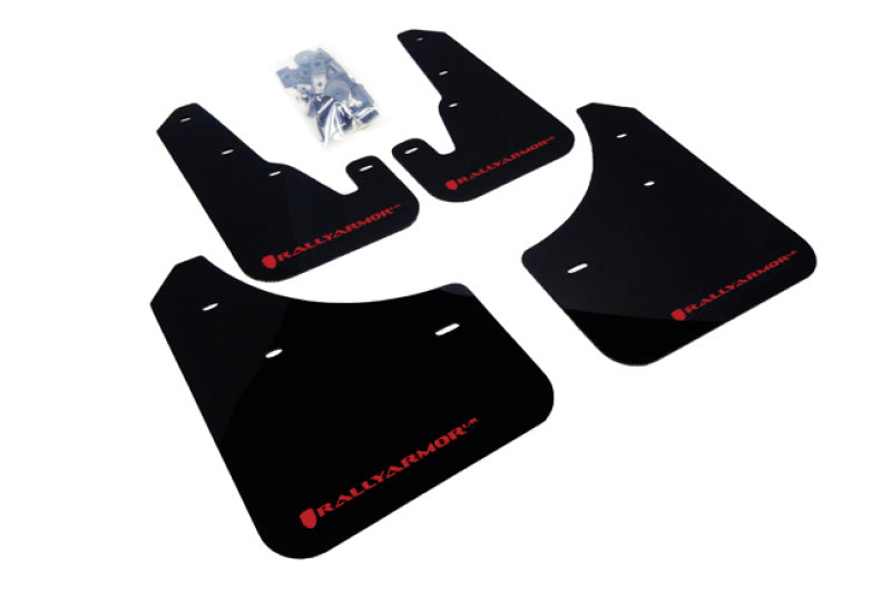 Rally Armor 04-09 Mazda3/Speed3 Black UR Mud Flap w/ Red Logo MF9-UR-BLK/RD