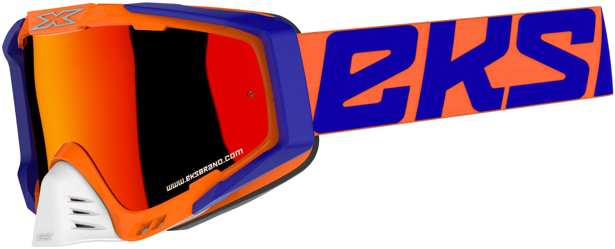 EKS BRAND Outrigger Goggle F. Org/Bl/Wht W/Red Mirror 067-50175