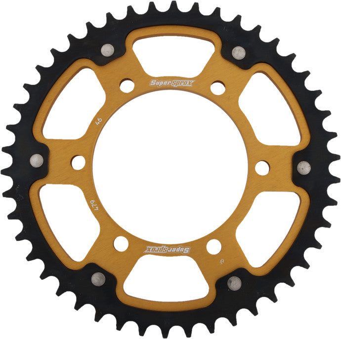 SUPERSPROX Rear Stealth Sprocket Alu/Stl 46t-530 Gld Yam RST-479-46-GLD