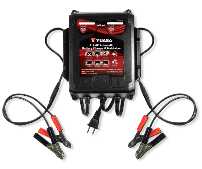 Yuasa 2 Amp Charger & Maintainer (6/12V) YUA2AMPCH