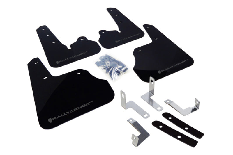 Rally Armor 12-16 Subaru Impreza Black UR Mud Flap w/ Grey Logo MF22-UR-BLK/GRY