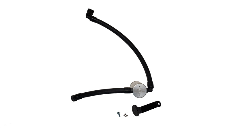 J&L 2021-2022 Ford Bronco 2.7L 3.0 Oil Separator Passenger Side- Clear Anodized 3073P-C