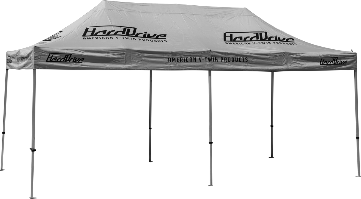 HARDDRIVE Canopy Grey With Logo 10' X 20' 810-9896
